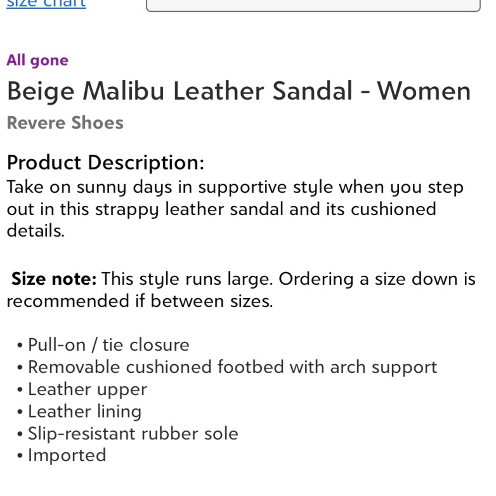 Revere Shoes Beige Malibu Leather Sandal Natural Snake Print Women's 7 Wide - Picture 4 of 4